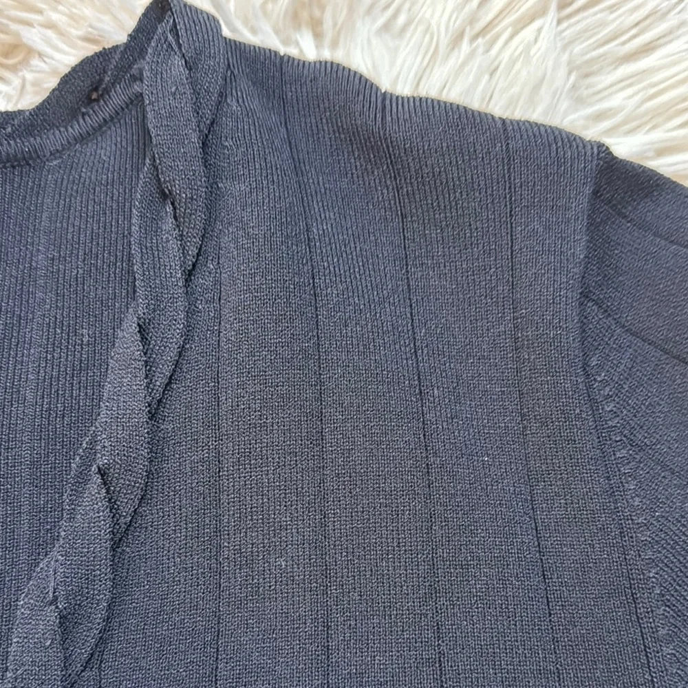 Jones Wear Ribbed Open Cardigan 💗 Black - Picture 10 of 13